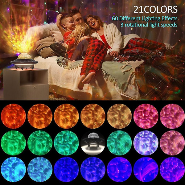 Galaxy Projektor Stjernehimmel Laser Ufo Natlys Bluetooth Hjem