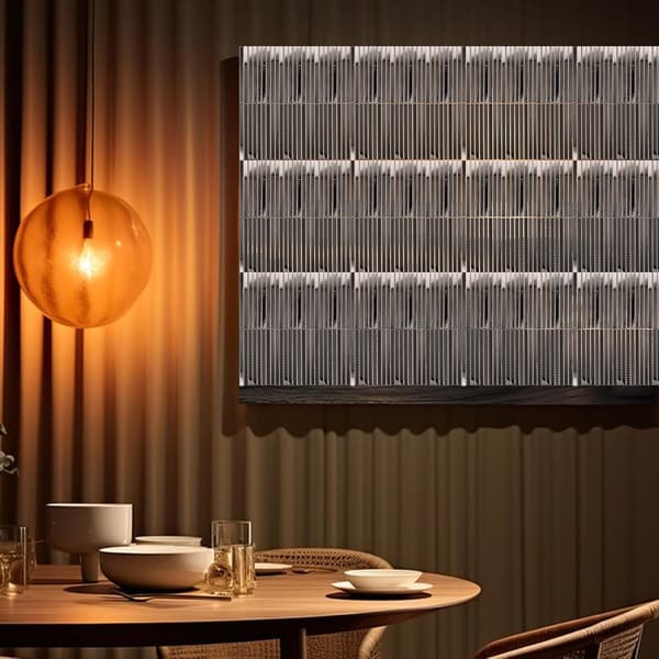 Sølv rustfritt stål speilfliser lang stripe mosaikk dekorativ veggflis bakplate