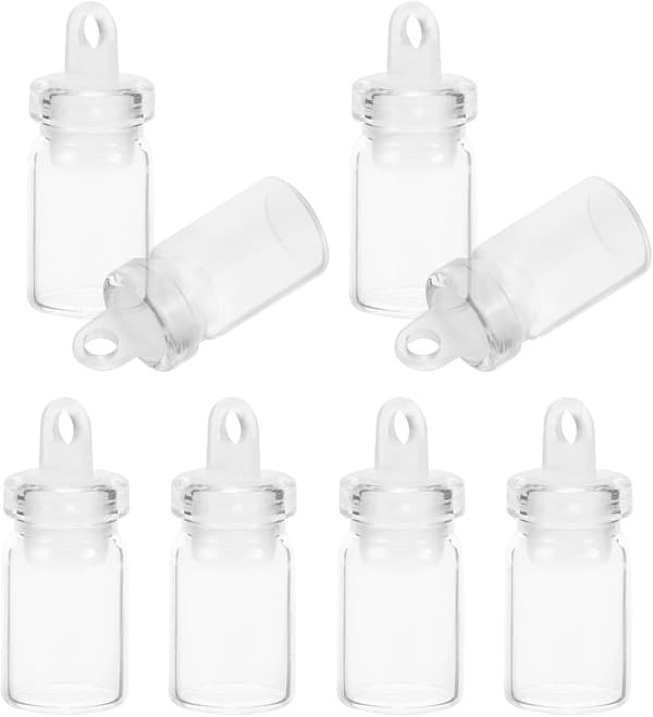 Mini glasönskeflaskor Små glasflaskor 10 st med korkar, små förseglingsflaskor