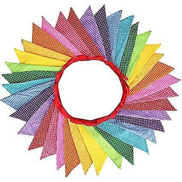 Girlang med Chic Blommiga Trianglar för Bröllop, Födelsedag