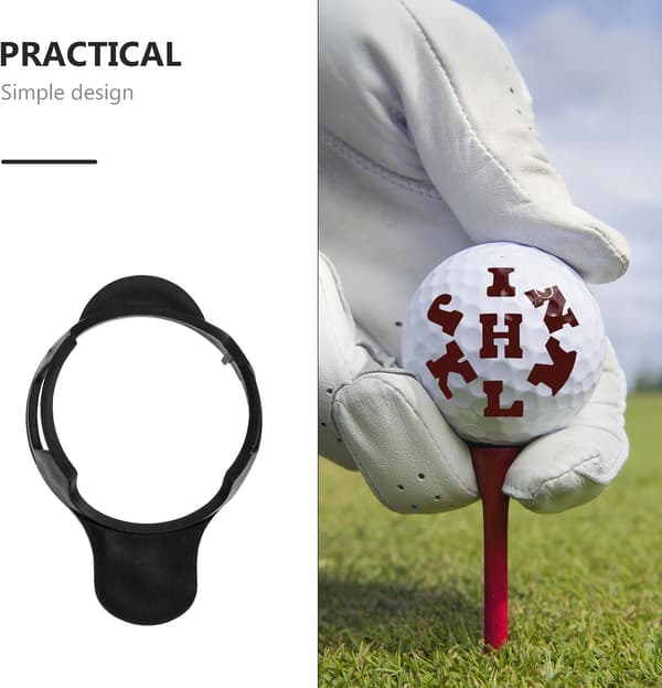 Golfbollsmarkörset med alfabet- och nummerstenciler, tillbehör för golfbollsfoder i plast