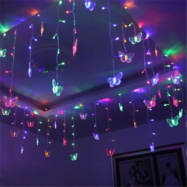 3,5 m 96 led Butterfly LED String Icicle verhovalot