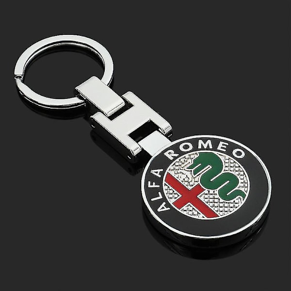 Sztxj Bilmerke Nøkkelring For Alfa Romeo Nøkkelring Emblem Henger For Kvinne Mann