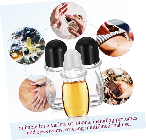 Rullflaska för eteriska oljor 50 ml påfyllningsbara tomma rullflaskor i glas