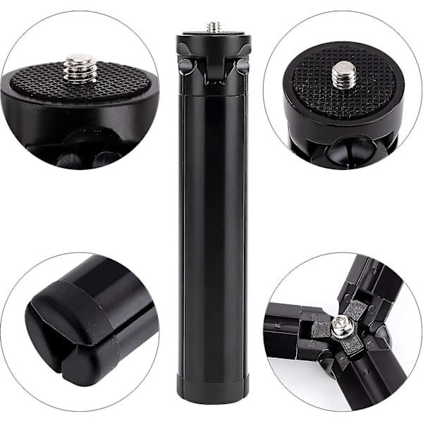 Digitalkamera Mini Aluminium Tripod Stabilisator Svart