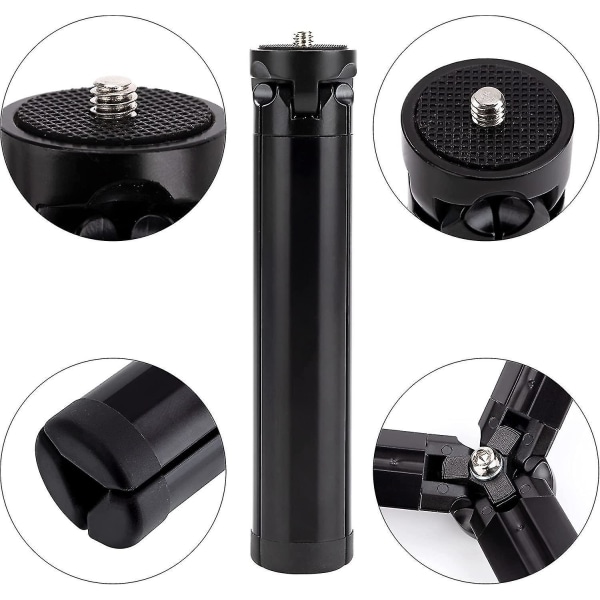 Digitalt Kamera Mini Aluminium Tripod Stabilisator Sort
