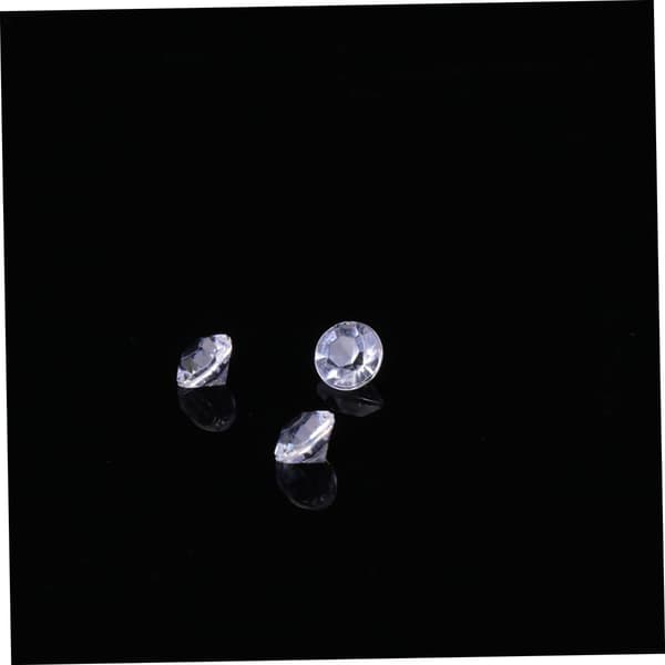 2-pack bröllopsdiamanter akryl strösselstenar 6 mm mångfacetterad skärform