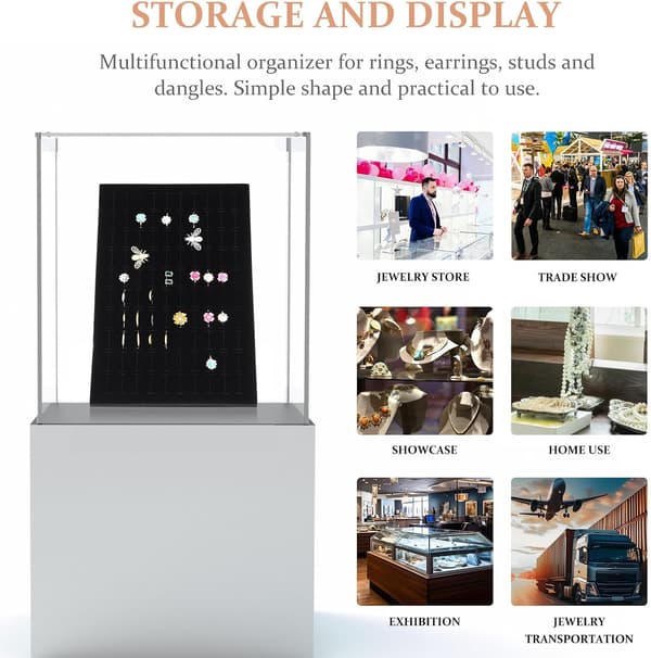 4 st ringdisplaydyna svampfoder smyckeskrininsatser enkel form mjuk svamp skyddar smyckesdisplaybricka