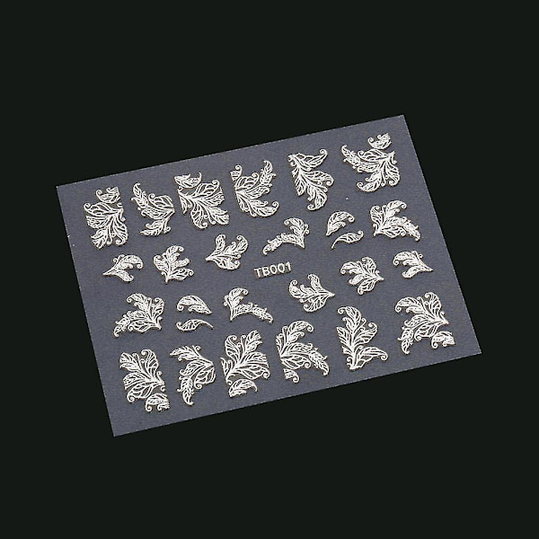 Heta 3D DIY Blommiga Nagelstickers Manikyr Dekaler Stämpling Konst