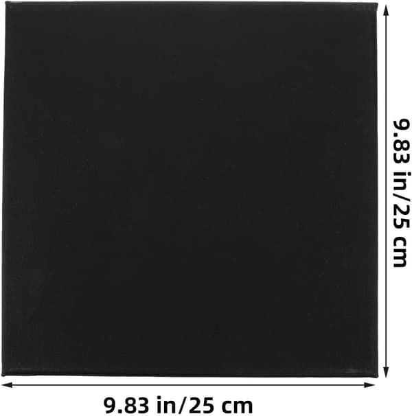 Lærredsplader og oliemalingspaneler til studerende, sort 25x25cm lærredspanel egnet