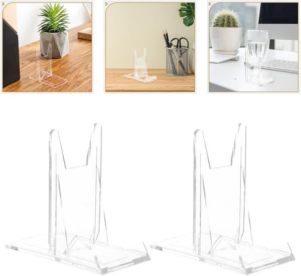 12 stk. staffeliholder med justerbar design og rektangulær base, fotostativ i PS-materiale