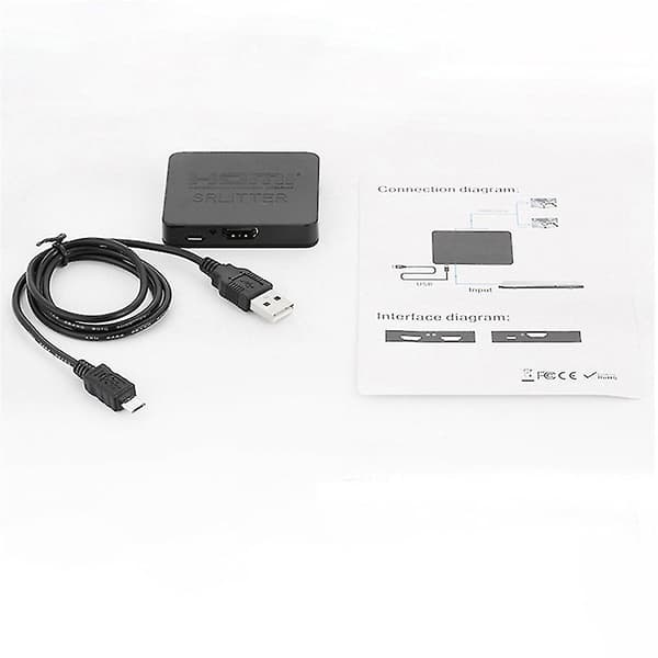 One In Two Out Forstærker HD HDMI Splitter 3D Support