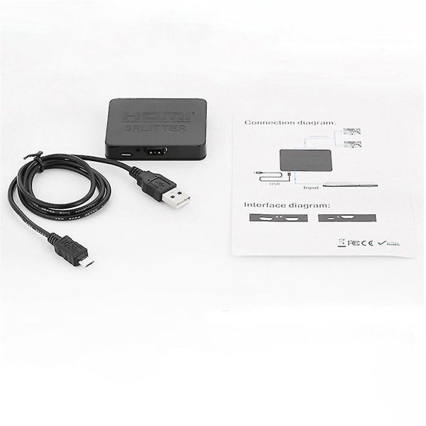 One In Two Out Vahvistin HD HDMI-jakaja 3D-tuella