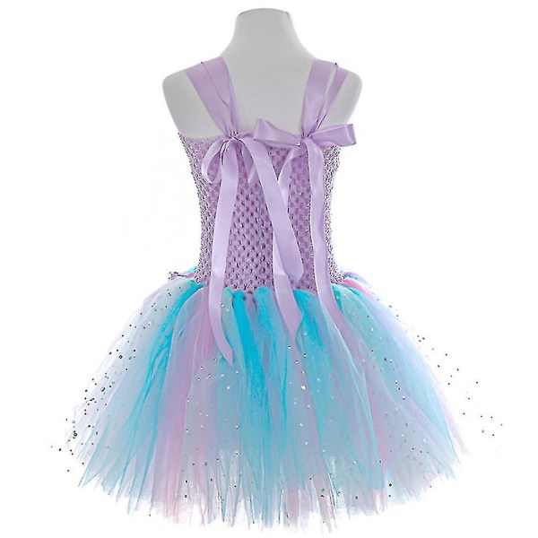 Led Op Tulle Tutu Med Pandebånd Børn Piger Aften Fancy Up Kostume 5-6 Years Light Purple