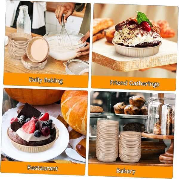 Engangs runde cupcakeforme, 4,3 papirbagekageform engangsbageform