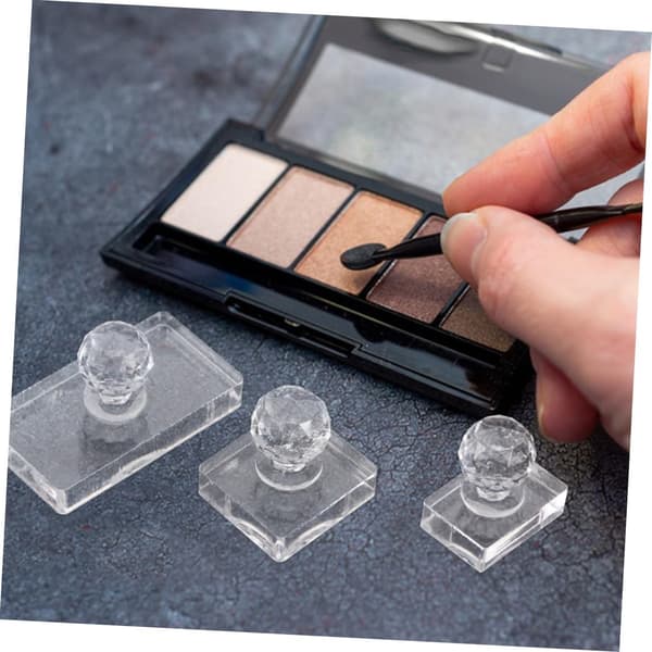 3 st ögonskuggspressplatta Rougeapplikatorverktyg Kompakt Highlighter Pressstämpel