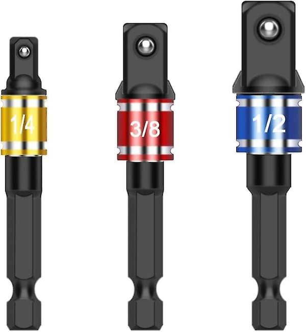 Impact Socket Adapter Forlænger Sæt 1/4\" 3/8\" 1/2\" Omdanner Elbor til Højhastigheds Mutfastgørelsesværktøj