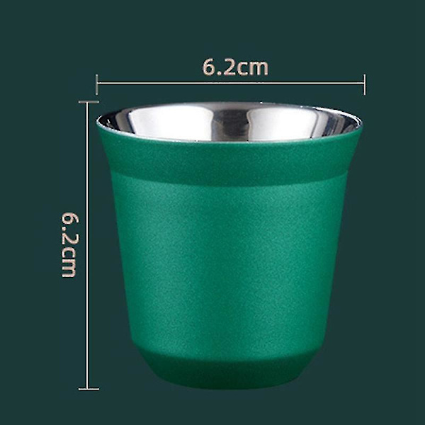 80ml Dobbeltvægget Rustfrit Stål Espresso Kop Isolering Til Pixie Kaffe Kop Kapsel Form Kaffe-yuhao