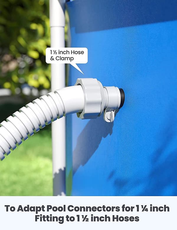 Typ B Slangadapter för Pumpar, 2-pack, Pool Slangadapter för 1,5\" och 1,25\" Kopplingar
