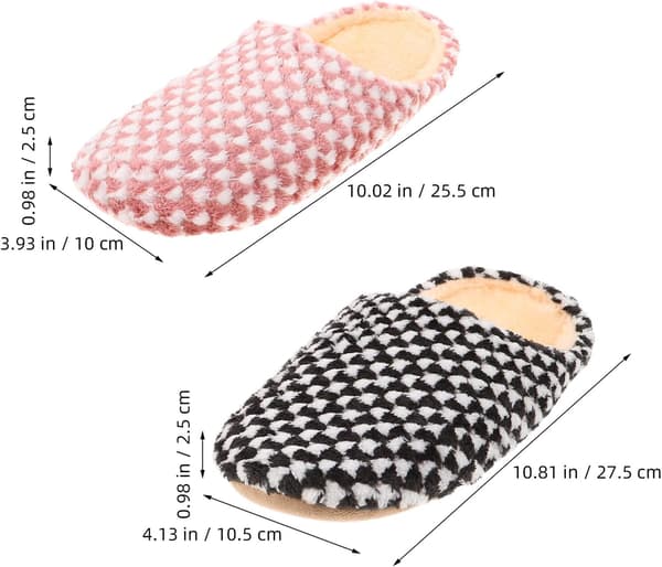 2 par tofflor för par per förpackning Inomhusbruk Mjukt material Halkfri