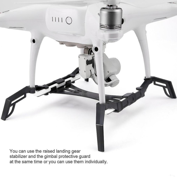 Landing Gear Skid Stabilizer + Protective Gimbal Guard til Dji Phantom 4 Pro