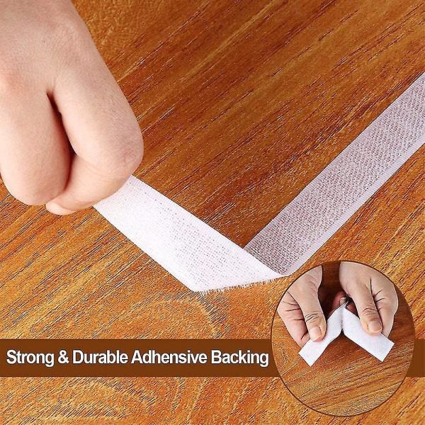Häfthållare med kardborreband, självhäftande rulle, bredd 20 mm, längd 5 m