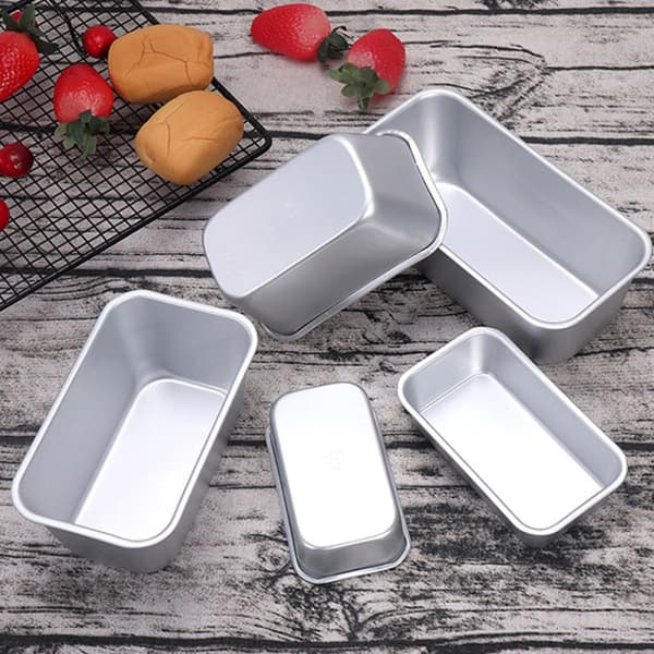 2 stk. dyb bageform rektangulær toastform non-stick toastform zinklegering