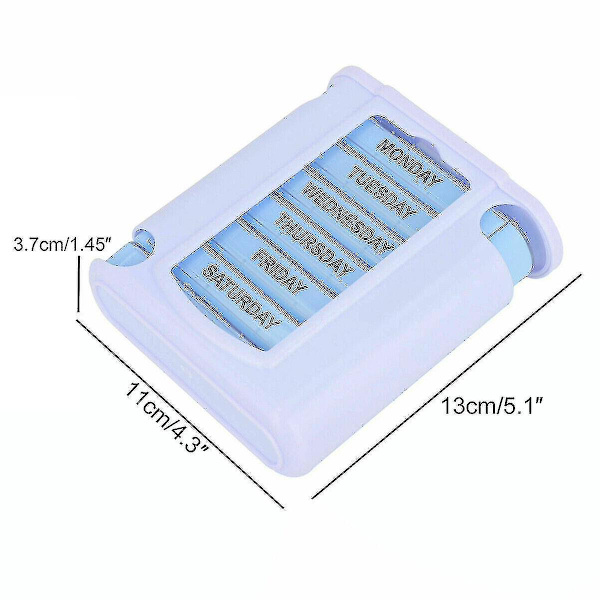 1x7 Dages Uge Pilleboks Organizer Tablet Medicin Opbevaring Dispenser Stor Stabelbar - yuhao