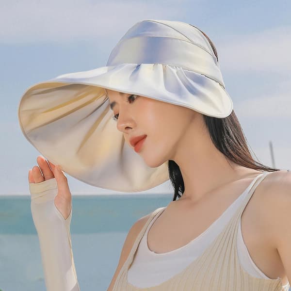 Afslappet Tom Tophat Til Solbeskyttelse Gradient Farve Til Solhat Til Sommer Purple
