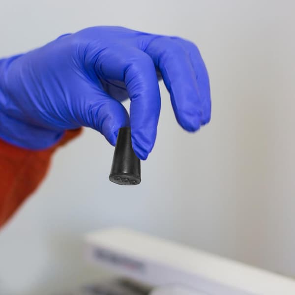 21st Black Solid Rubber Stopper Plug för provrör och kolvar