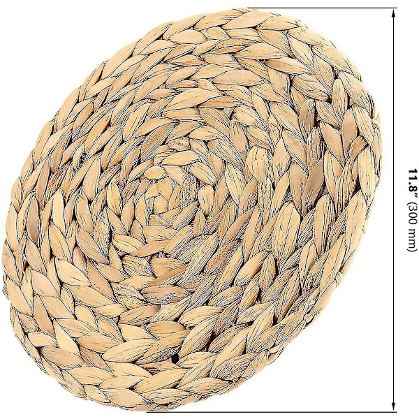 Runde Flettede Plassmatter, Vannhyasint Flettet Rattan Plassmatter
