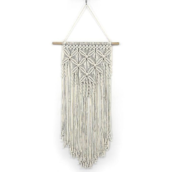 40x70cm Boho-tyyläinen Kudottu Seinävaate Makramee-tapetti Perhoset Beige