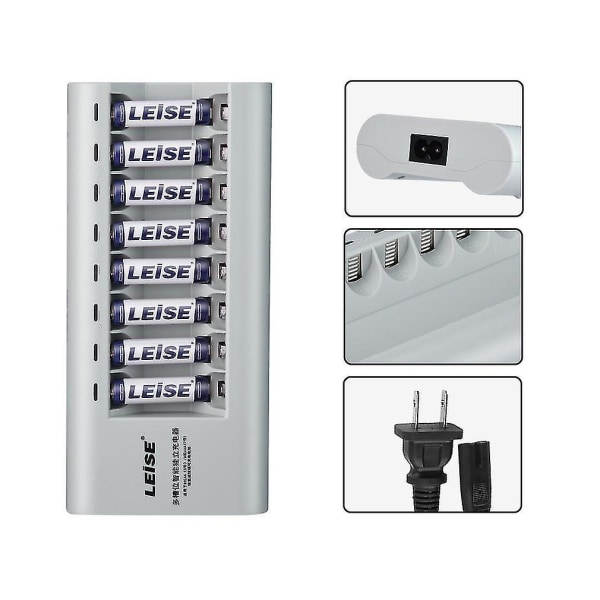 Leise-728 Smart Genopladelig Batterilader Aa Aaa Nicd Nimh