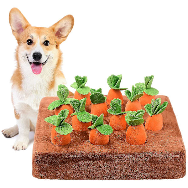 Carrot Farm Toys - Pehmeä Porkkana Pull Out Koiran Snuffle Matot