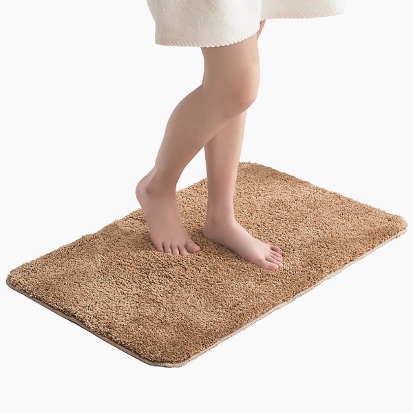 Kylpyhuoneen Matto Liukumaton Kylpyhuoneen Matto Veden Imeytyvä Pehmeä Mikrokuitu Karvainen Kylpyhuoneen Matto Light camel 40*60CM