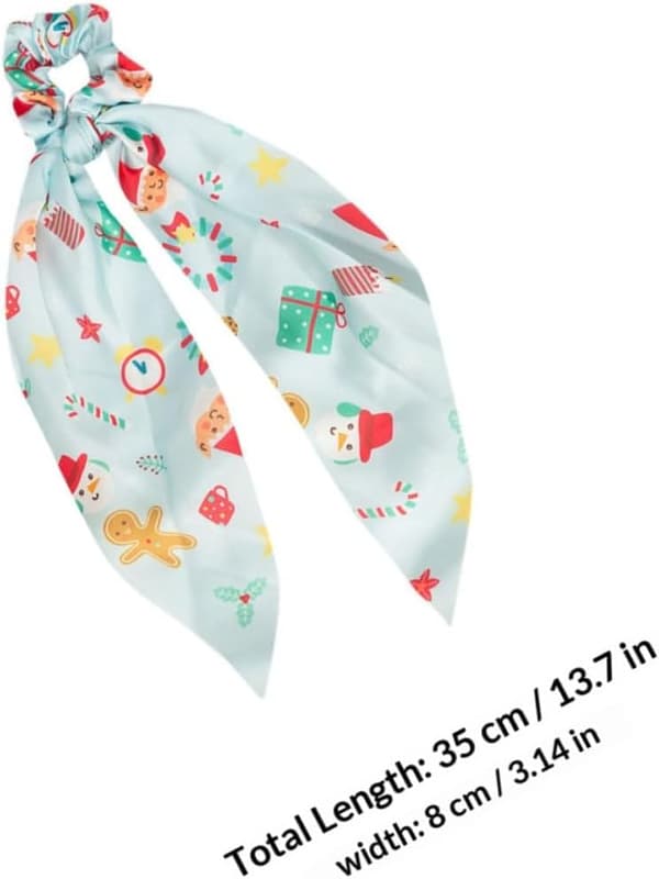 12 st julhalsduk hårband rosett hästsvanshållare elastiska hårrep