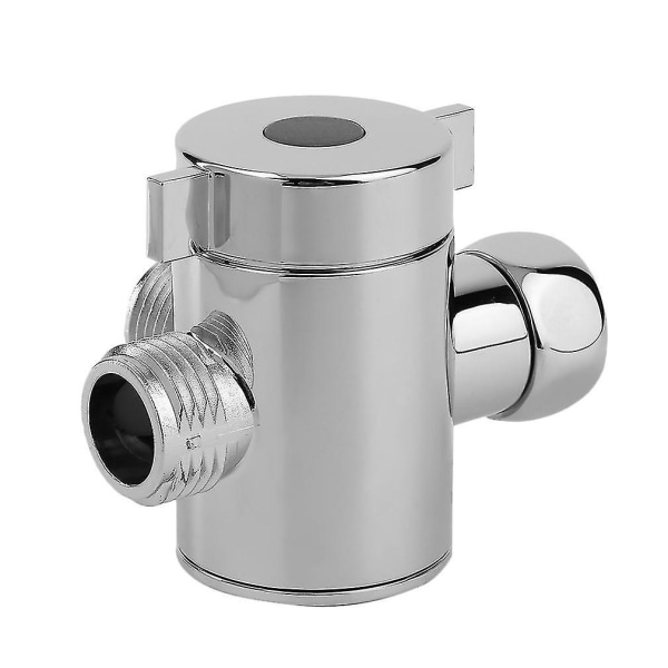 Krom 3-vägs T-adapter Vattenventil Avledare Separator