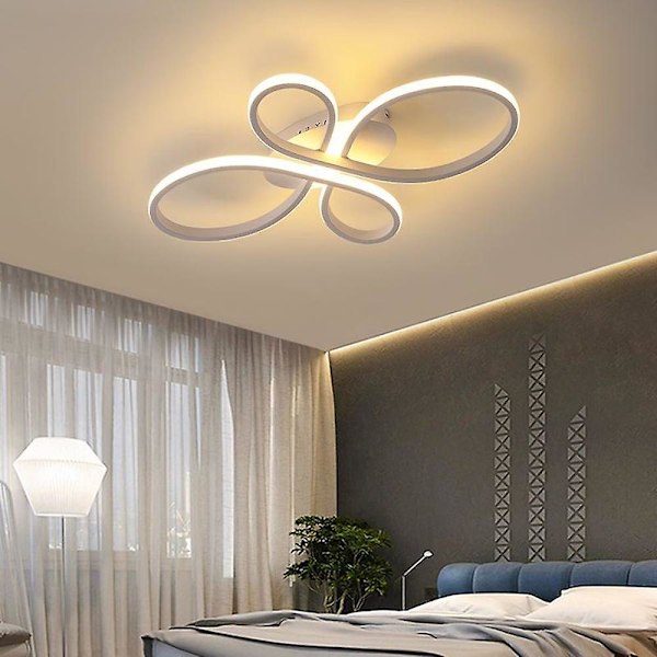 1-lys 38 cm Flush Mount Aluminium Silika Geometrisk Nyhet