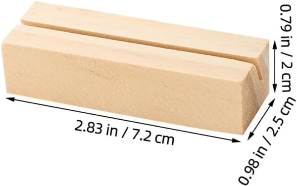 12 stk rektangulær trekortstativ 7,2 cm fotomemoholder visittkortdisplay