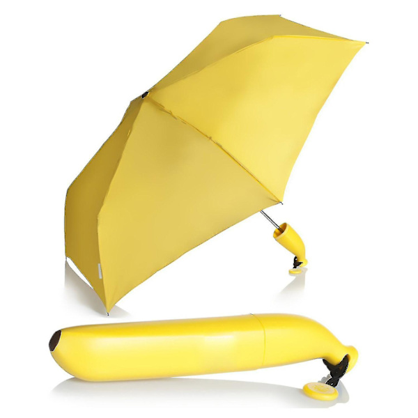 Fällbart paraply Bananparaply Gult