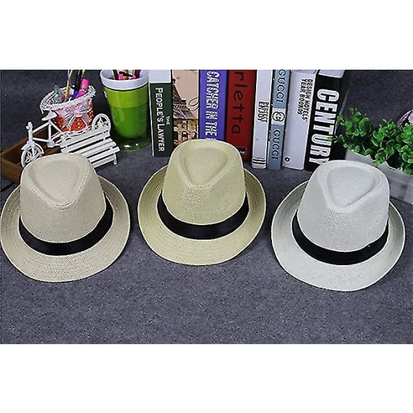 Vuxen England Papyrus Hatt Jazzkeps Utomhus Strandhatt
