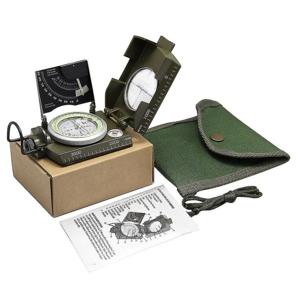 Militær Army Sigtelysende Kompas med Inclinometer