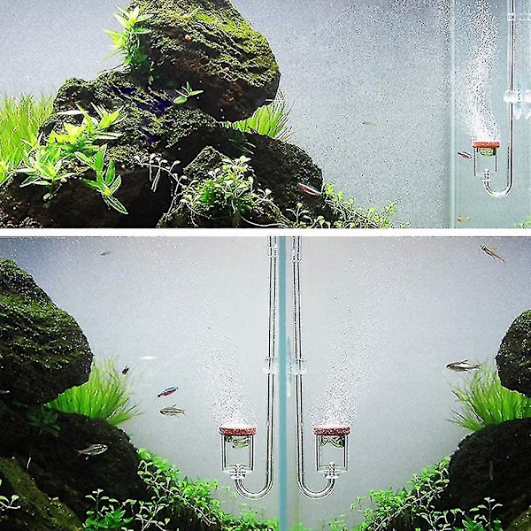 Akvarium Karbondioksid Transparent Bobleteller Forfiner Fiskedam Vannplanter (s)
