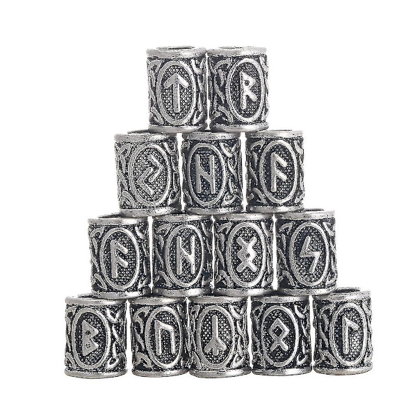 24 st Viking Runor Skägg Västkusten Paracord Hår Skägg För DIY Smycken Tillverkning