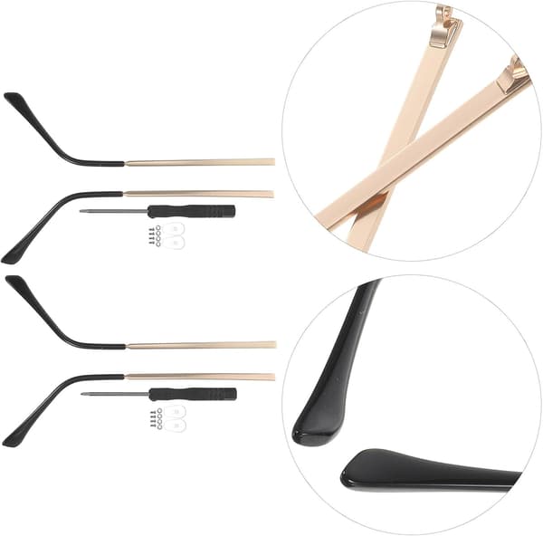 2 sæt metalbrillearme ben udskiftning brille stang tilbehør