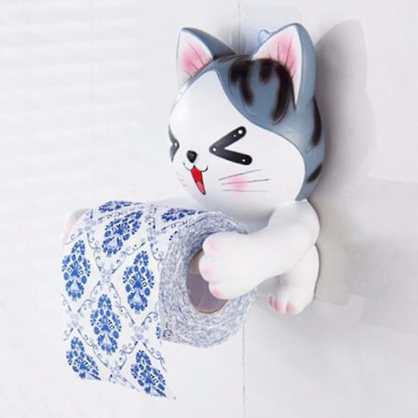 Katt Toalettpapirholder Toalett Hygiene Harpiksbrett Gratis Stempel Håndvevboks Husholdningshåndkle Rull S