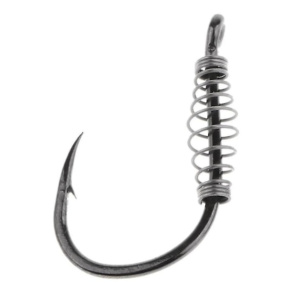 Krok-svingkarpekroker, fjærbelastede krok-rør fiskeutstyr kroker (10 stk)