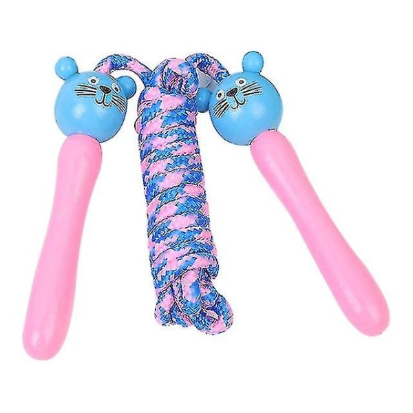 Adjustable Skipping Rope Kids Adults With Wooden Handles Braided Tangle-free Jump Rope For Fun And Outdoor Fitness Jump Rope