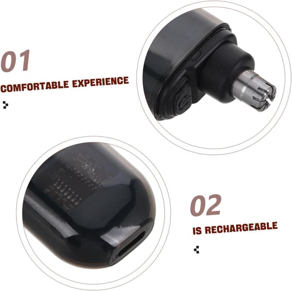 Precisionsnäshårstrimmer Digital Display USB-laddning för Resor för Män Ansiktshårstrimning