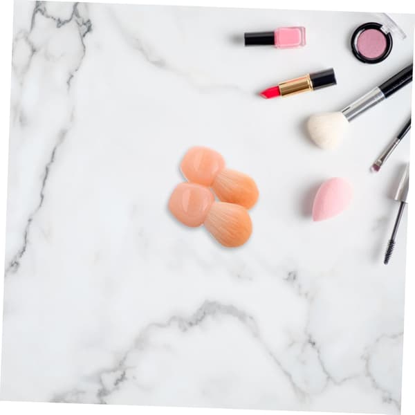 2 stk. neglestøvbørste Mini makeupbørste til kinder Bærbar blushapplikator